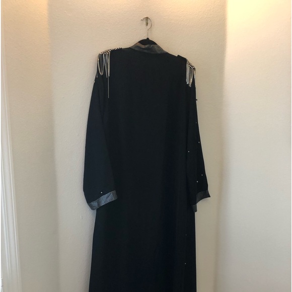 Urban Modesty NWT Size XXL embellished Abaya black Maxi Open front - Picture 14 of 15